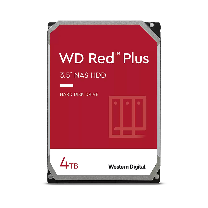 Ổ cứng HDD Western Caviar Red Plus 4TB 7200Rpm, SATA3 6Gb/s, 256MB Cache